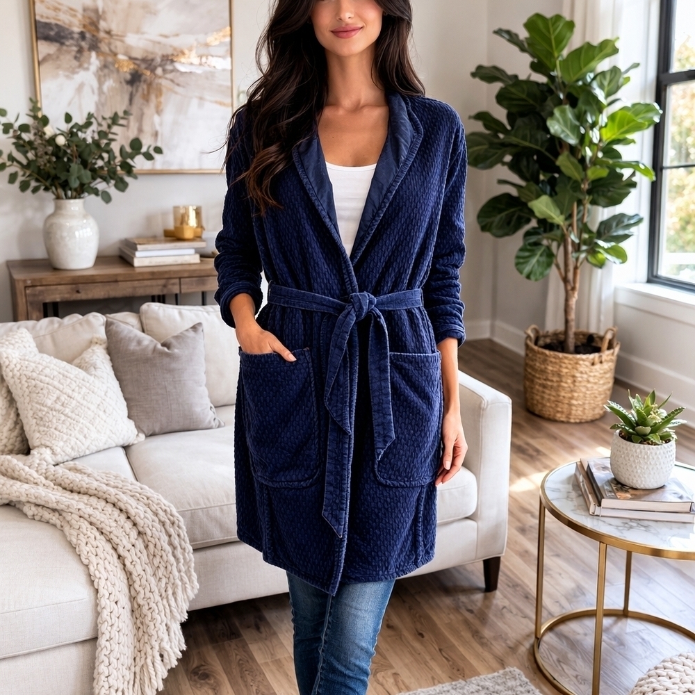 Rag & Bone Denim Liner Jacket With Belt